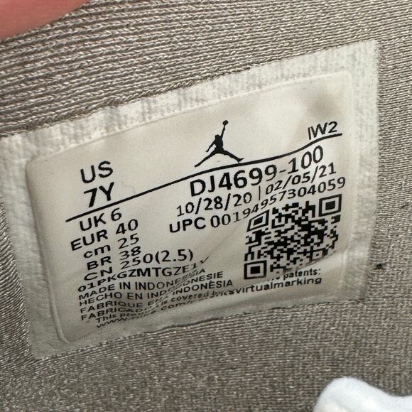 Size 7 - Nike Air Jordan 4 Retro GS White Oreo Men's Shoes - Picture 8 of 9